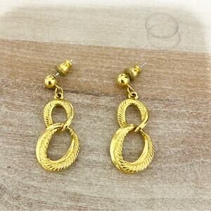 Trifari Gold Loop Earrings Studs